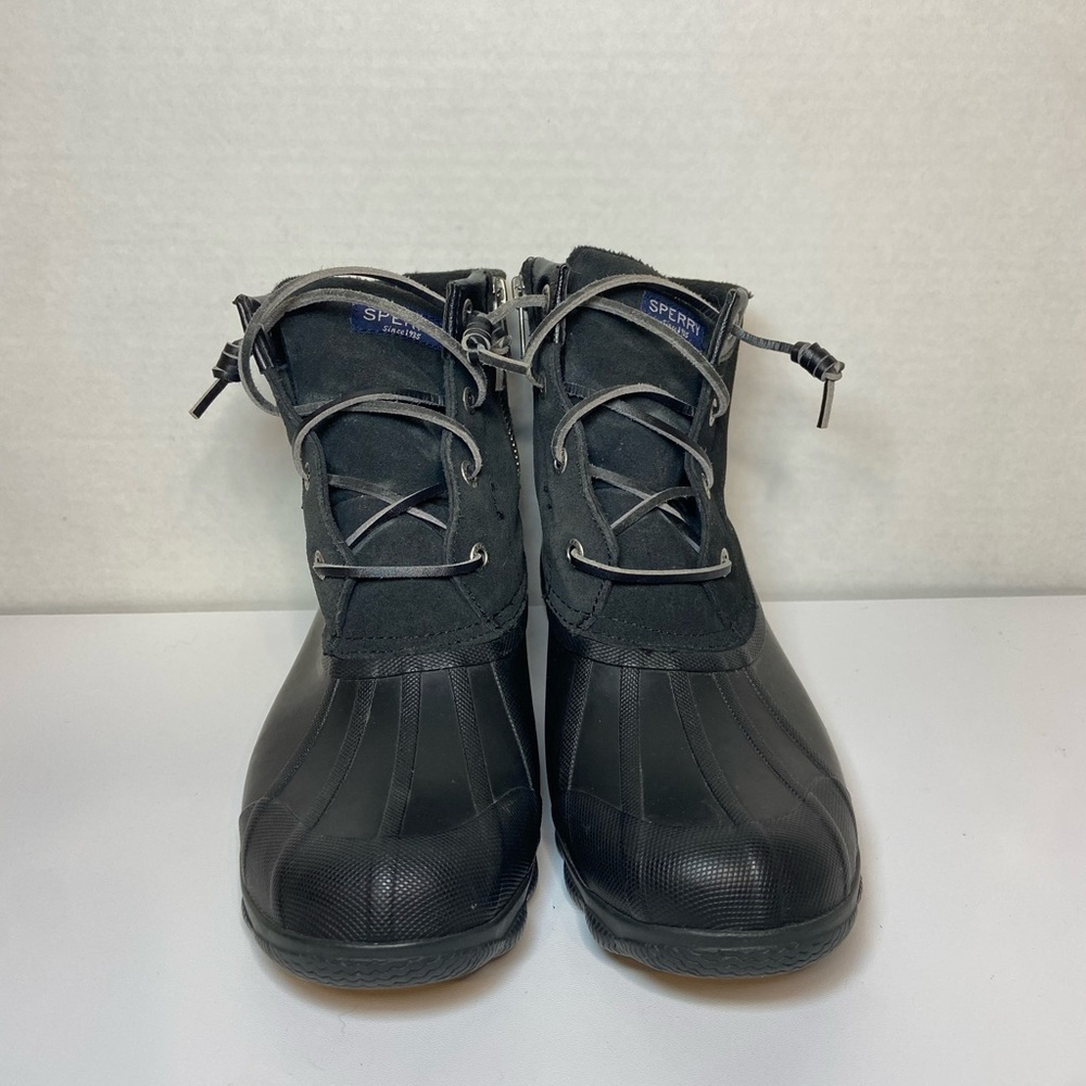 Sperry Black Waterproof Duck Boots Size 7.5